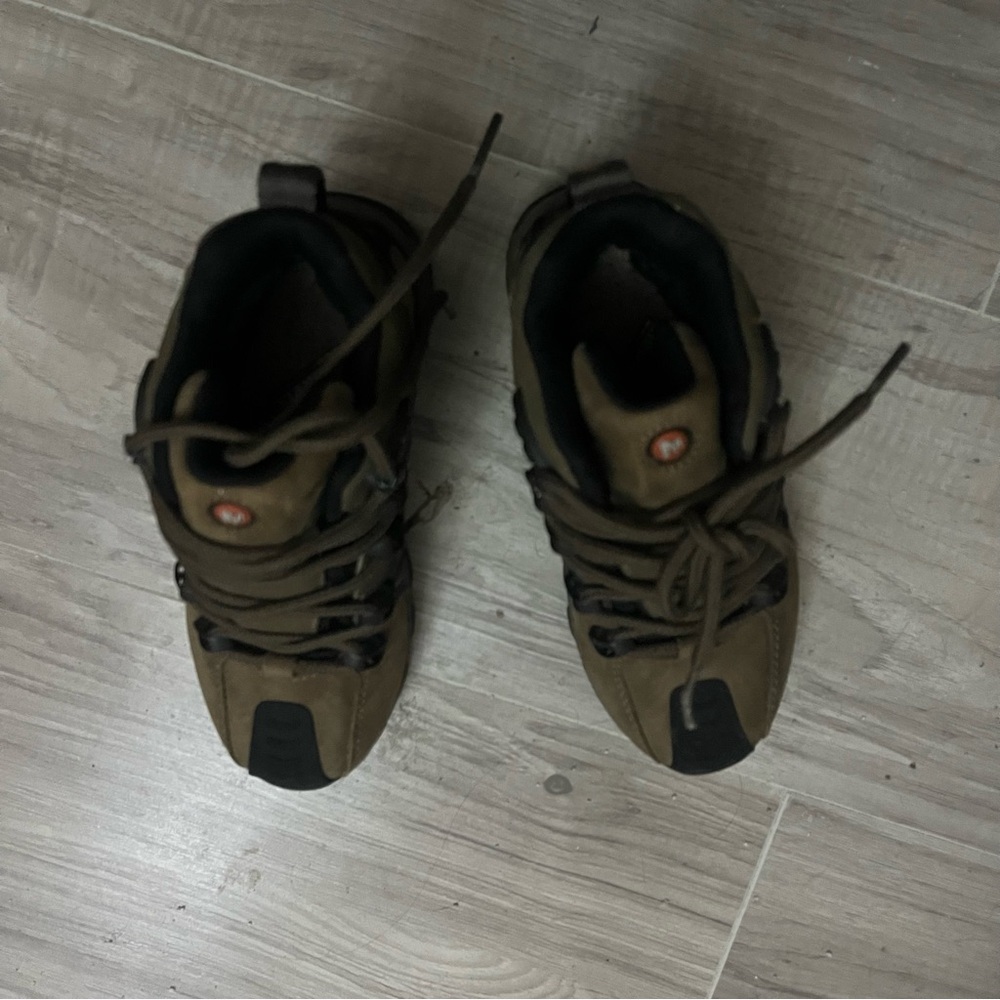 Merrell Kids Reactor Waterproof Boots brown/tan size 12 youth